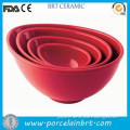 Red Heart Shape Different Size Mixing Bowl Set
